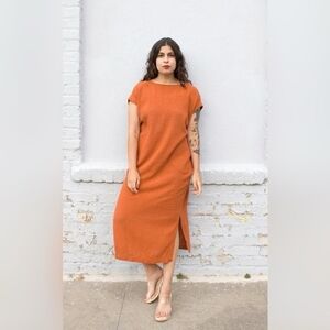 Sustainable 100% Cotton Midi Dress